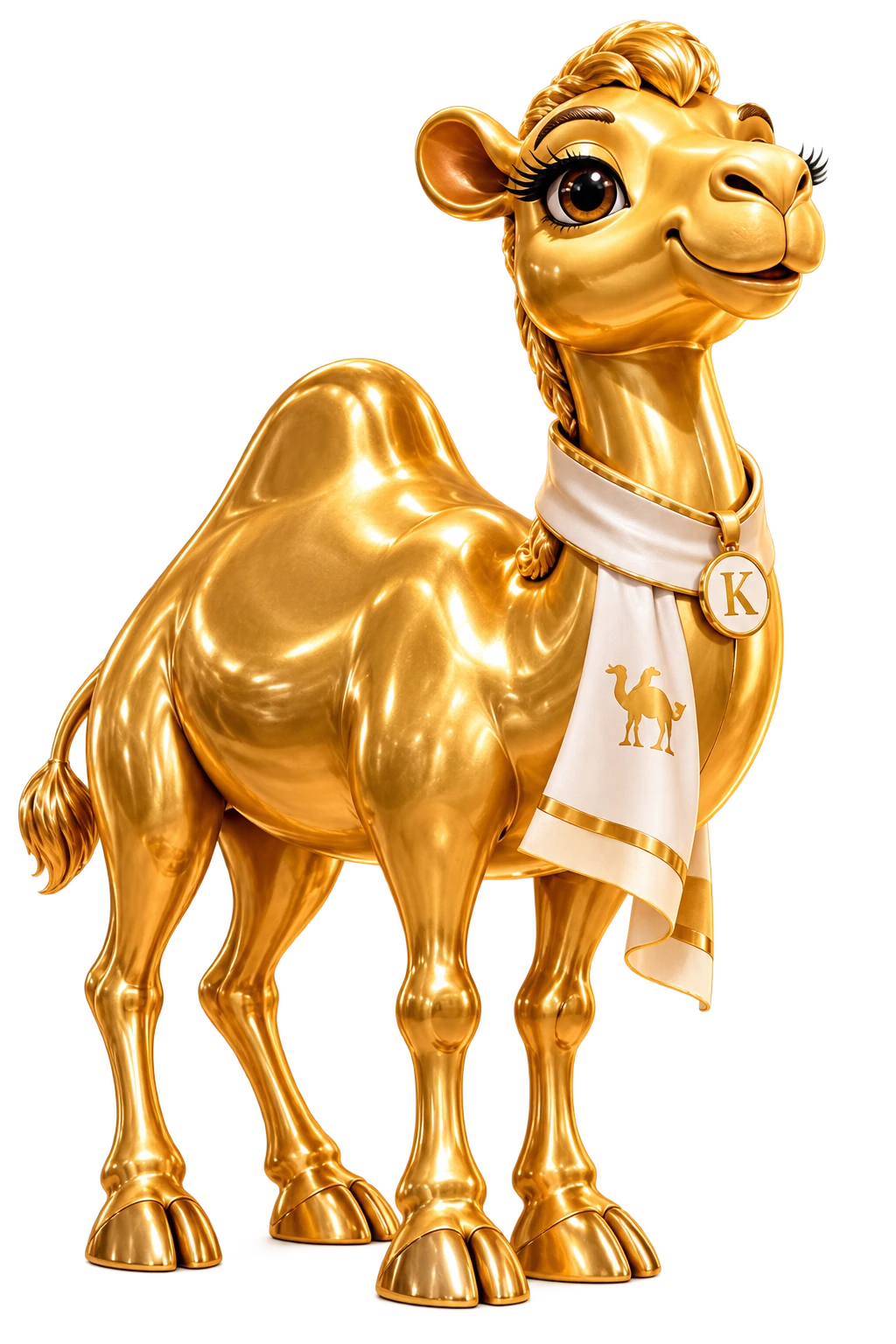 Kimo showing a camel’s hump, long eyelashes, nostrils and broad feet